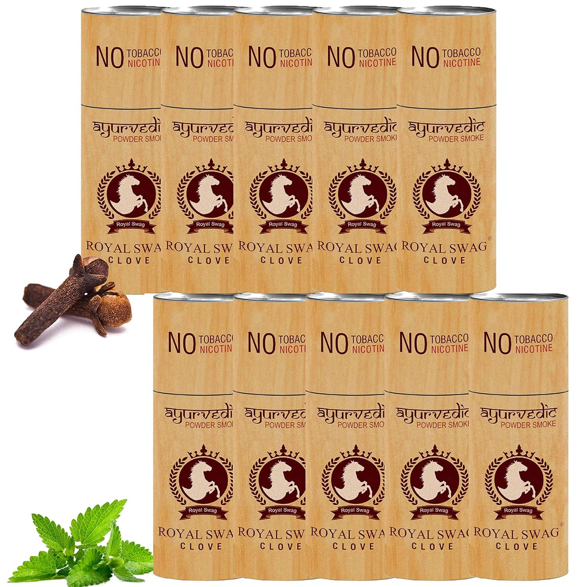 Royal Swag Ayurvedic Herbal Cigarettes 100% Tobacco Free 100% Nicotine Free Cigarettes Clove Flavoured | Smoking Cessation Pack Of 50