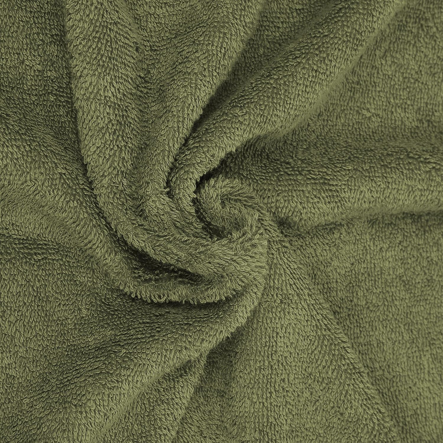 House Of Terry 100% Cotton Bath Towel 1000 Gsm | Quick Dry, Soft & Absorbent, Fade-Resistant, Skin-Friendly, For Men & Women Towel (Olive Green) - Pack Of 2