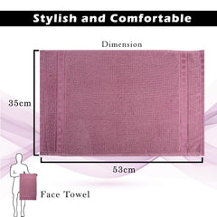 Kuber Industries Cotton Hand/Face Towels 400 Gsm | Easily Washable Workout Gym Napkins For Men | Pocket Towel - Green & Pink (Pack Of 2)