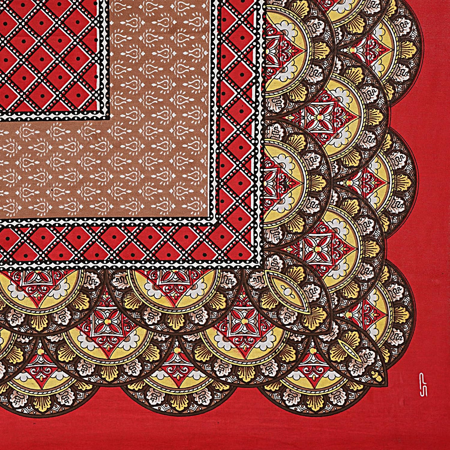 Pure Cotton Bedsheet For Double Bedsheet King Size With 2 Pillow Covers - Size 83 X 94 Inches, Maroon | 160 Thread Count Jaipur Prints Bedsheet