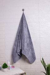 Krujyam Microfiber Large Bath Towels 290 Gsm | Extra Soft Plush & Quick Dry High Absorbency With Large Size Bath Towels (Grey)