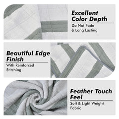 Urbanleaf Microfiber Large Bath Towel 350 Gsm | Quick Dry Super Absorbent Bath Towel For Men & Women (Grey - Stripe)