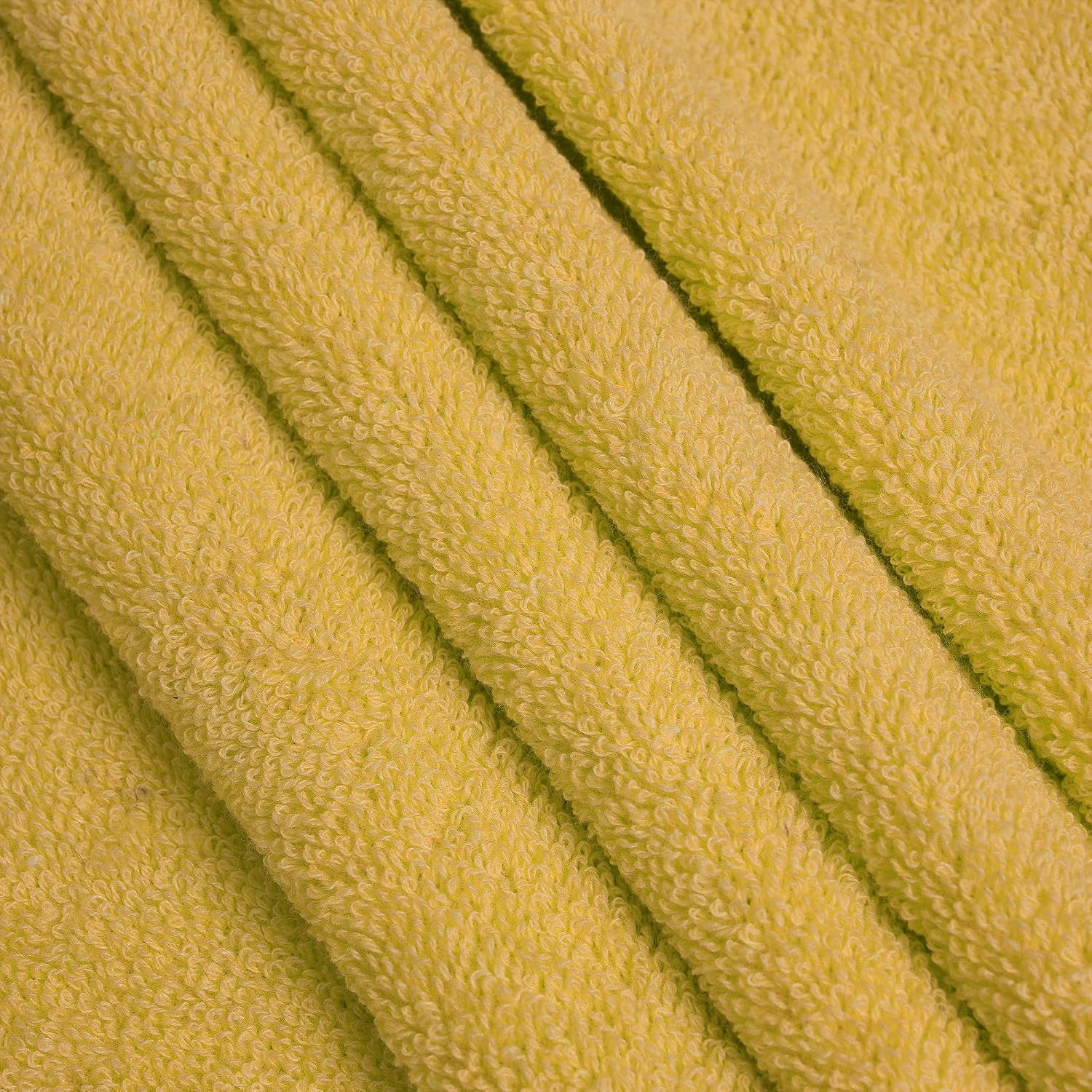 Cross Wave Exim Cotton Bath Towel 450 Gsm | Ultra Soft & Absorbent Towel (Yellow)