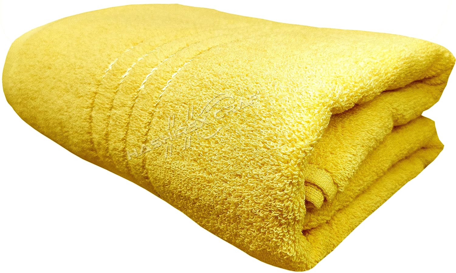 Hashirex Craft Men'S Pure Xxxl Cotton Bath Towel 1300 Gsm (Yellow) - Pack Of 2