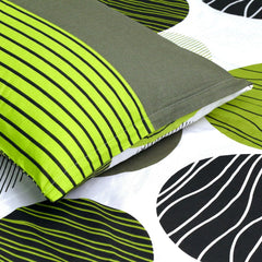 Printed Bedsheet For Double Bed 2 Pillow Cover - 60 X 78 Inches, Olive Green & Black | All Around Elastic Fitted - Ultra Soft & Breathable | Superior Softness & Breathability