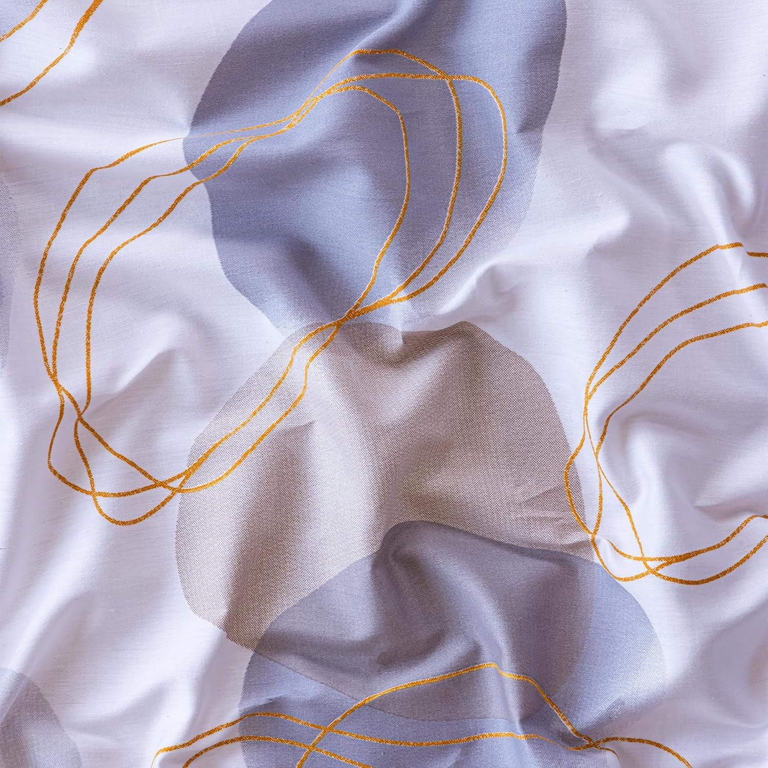 Soft Bedsheets For Queen Size With Two Pillow Cover - 90 X 100 Inches, White & Mustard | Lightweight, Soft, Skin Friendly - Durable Bedsheets For Everyday Comfort