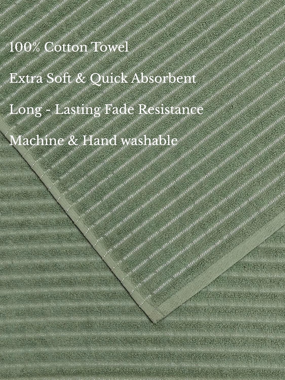100% Cotton Luxury Bath Towel 500 Gsm | Quick Dry, Extra Soft & Extra Absorbent Fade Resistant Bath Towel (Olive Green)