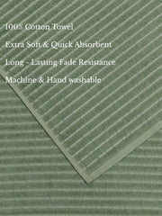 100% Cotton Luxury Bath Towel 1000 Gsm | Quick Dry, Extra Soft & Extra Absorbent Fade Resistant Bath Towel (Olive Green) - 2 Pcs