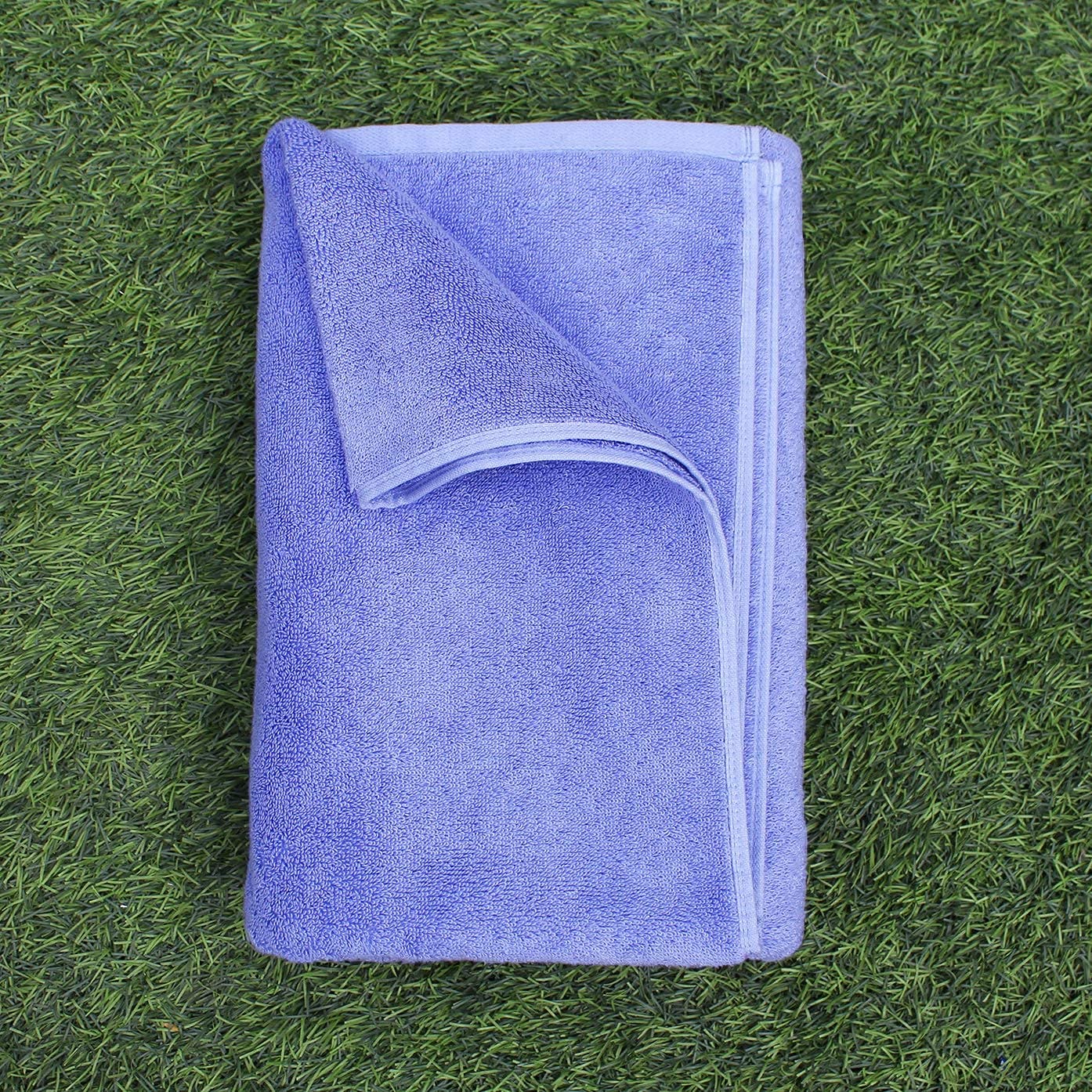 Heelium Bamboo Towel 2 Bath & 2 Hand Towel 1400 Gsm | Soft, High Absorbency & Antibacterial Towels (Iris & Teal) - Pack Of 4