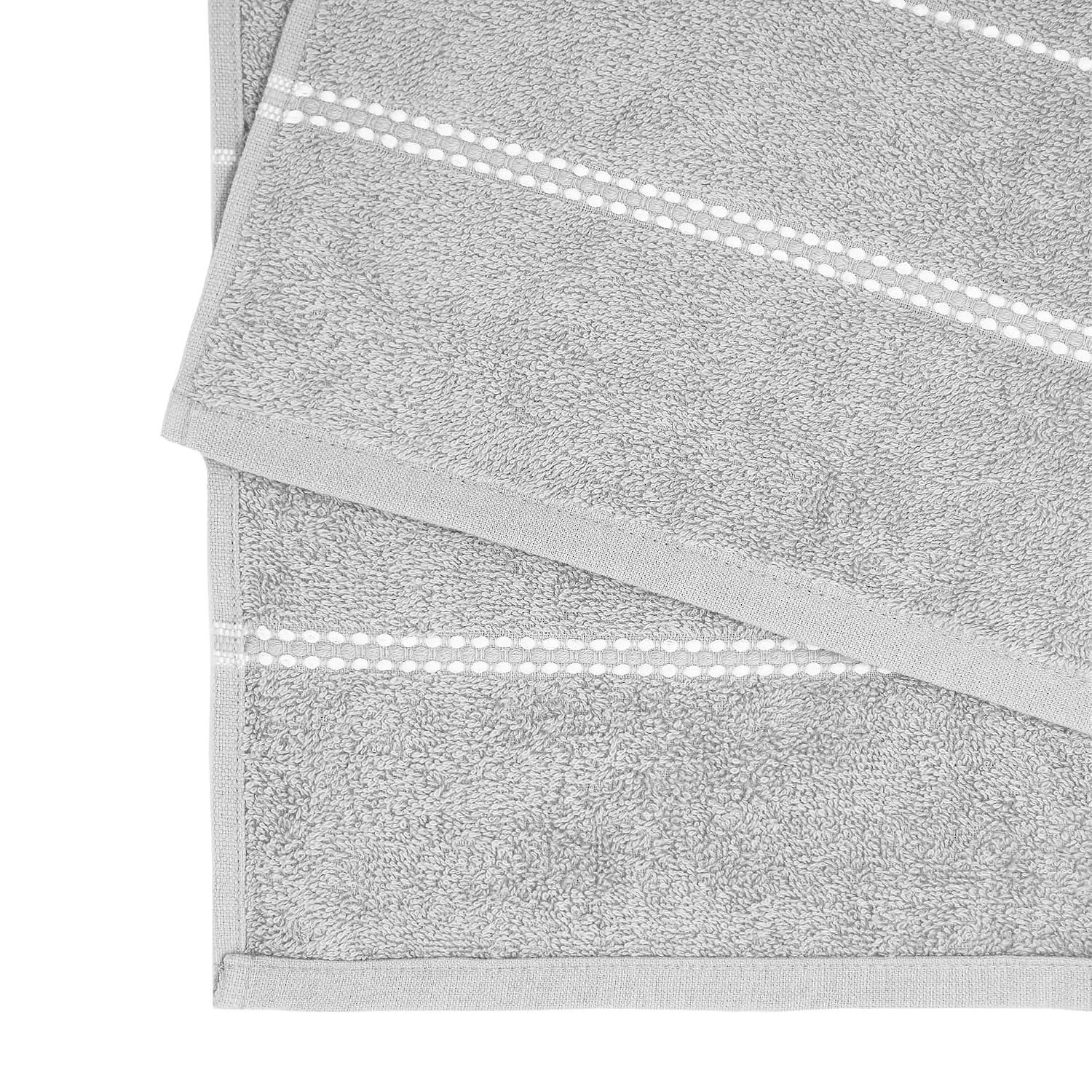 Trident Cotton Bath Towel 550 Gsm | Sanitized Finish, Quick Dry, Travel Friendly Bath Towel (Cloud Grey)