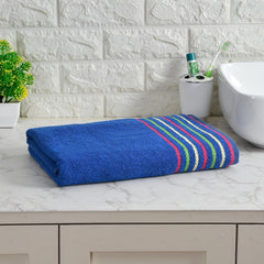 Pure Cotton Bath Towel 400 Gsm | Quick Dry Large Size Bath Towel (Royal Blue)