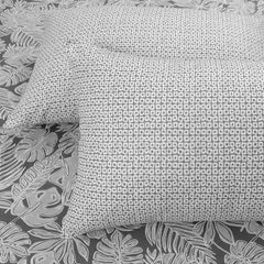 100% Pure Cotton Bedsheet For King Size With 2 Pillow Covers - 72 X 78 Inches, Grey & White | Breathable Long Lasting Light Weight Wrinkle Free Bedsheet