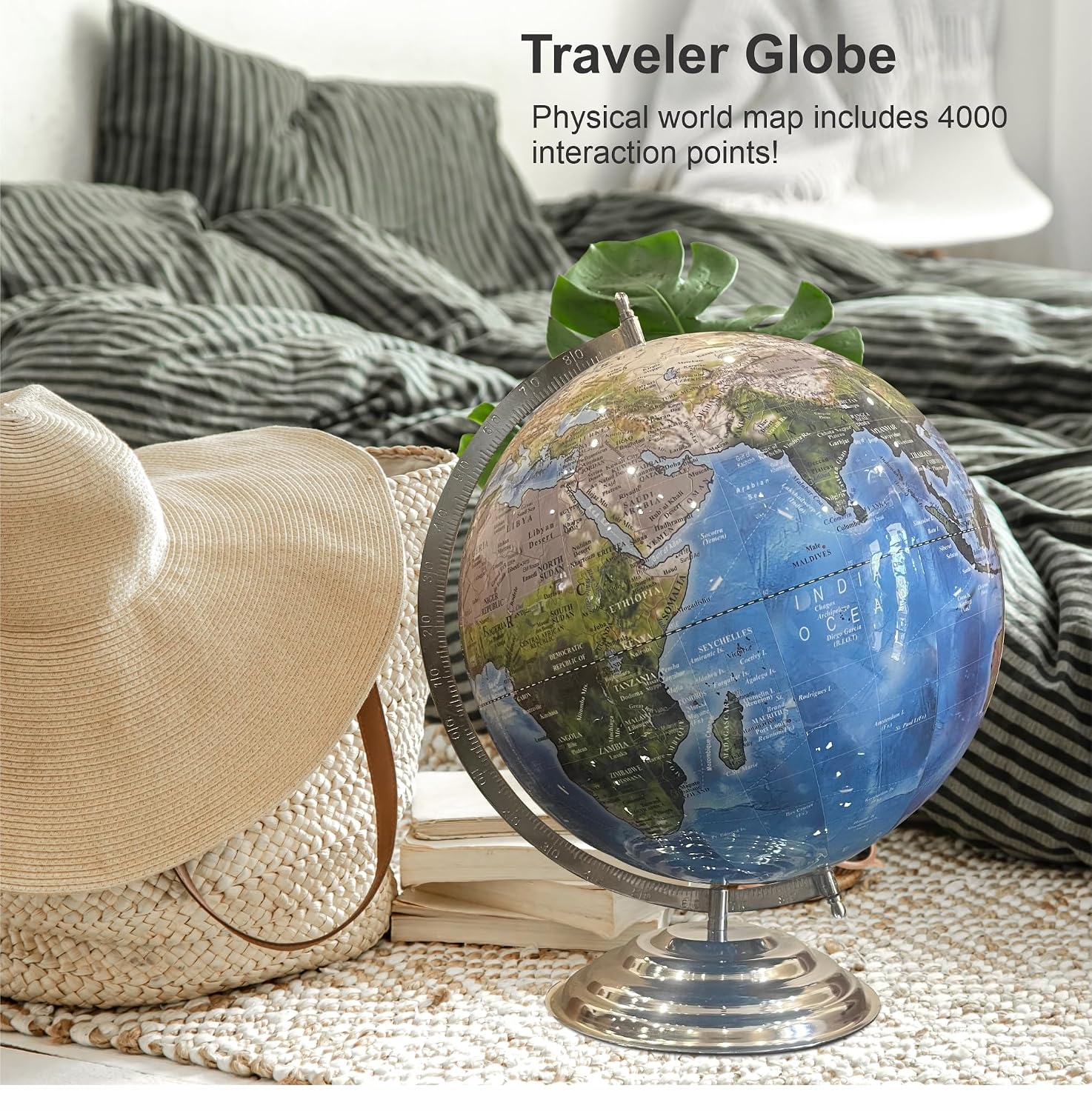 Physical Map Globe 12 Inch For Kids & Student Learning, Home Decor, Office Table, Educational Toy, Gift, Showpiece, For Students Learning, Pack Of 1