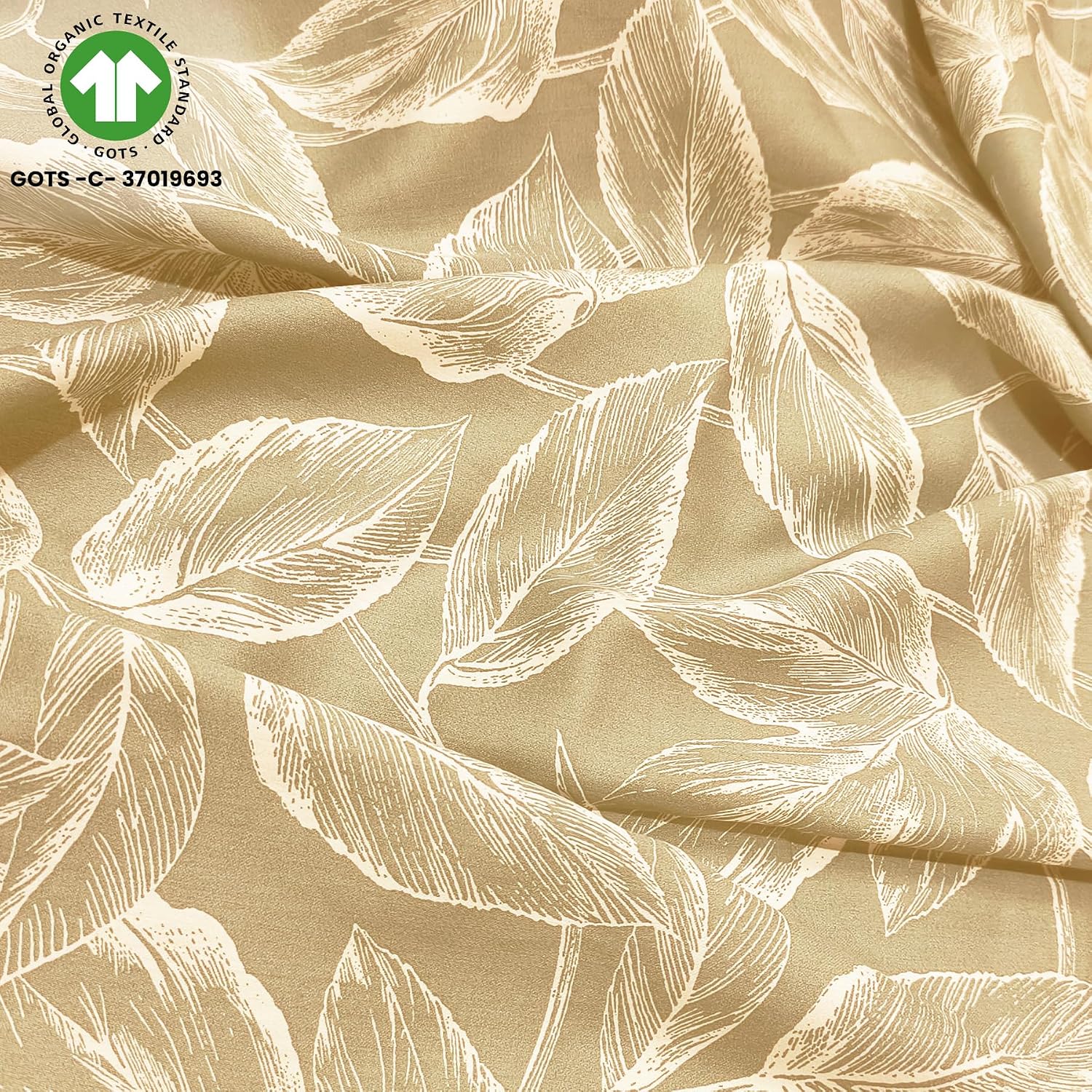 All Around Elastic Fitted Bedsheet For King Size With 2 Pillow Covers - 72 X 72 Inches, Golden | Soft & Breathable, For Bedroom & Gifting