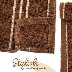 Kuber Industries Soft Cotton Face Towels 300 Gsm | For Men & Women | Easily Washable Pocket Towels & Workout Gym - Dark Brown (Pack Of 2)