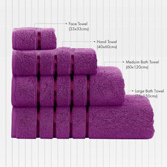 Spread Spain 100% Cotton Face Towel 600 Gsm | Roman Face Towel Super Absorbent Soft & Quick Dry Towels (Lilac) -Set Of 2