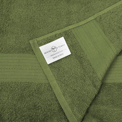 House Of Terry 100% Cotton Bath Towel 1000 Gsm | Quick Dry, Soft & Absorbent, Fade-Resistant, Skin-Friendly Large Size Towel (Baby Pink & Olive Green) - Pack Of 2