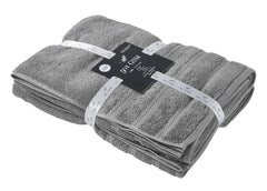 Senses By Riba Cotton Bath & Swim Towel 1000 Gsm | Ultra Soft, Super Absorbent Bath Sheet (Dark Grey) - Pack Of 2