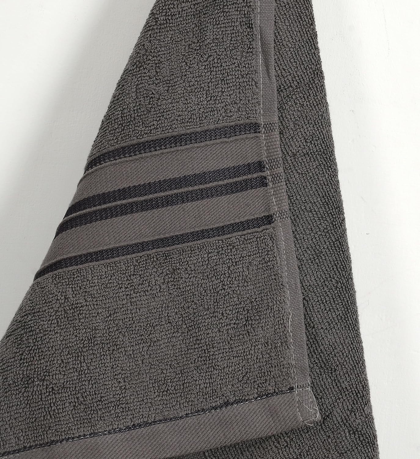 Cotton Bolls Textiles 100% Cotton Bath Towel 600 Gsm | Super Soft & Absorbent Quick-Dry Bath Towel Textured & Durable Cotton Towel (Dark Grey)
