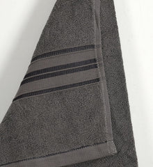 Cotton Bolls Textiles 100% Cotton Bath Towel 600 Gsm | Super Soft & Absorbent Quick-Dry Bath Towel Textured & Durable Cotton Towel (Dark Grey)