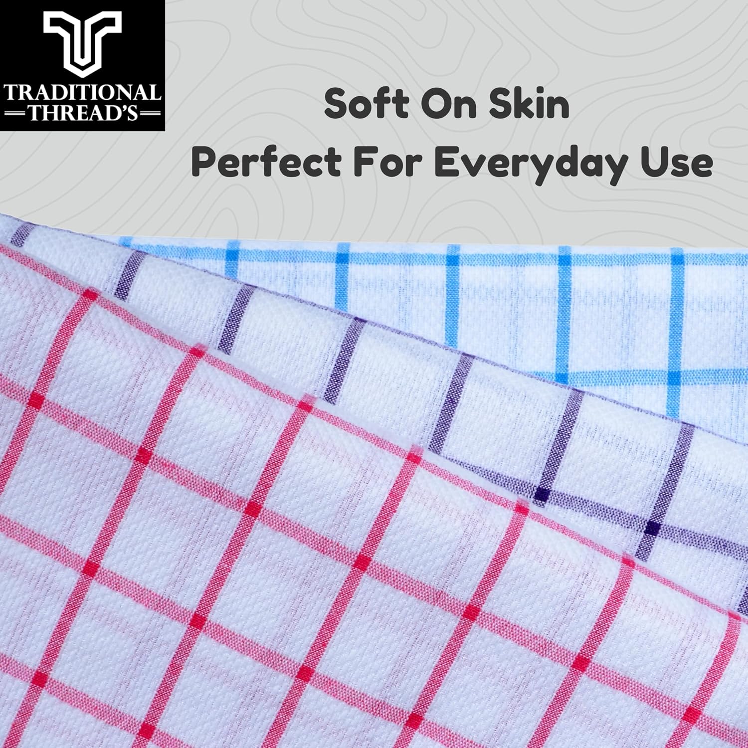 Traditional Thread'S 100% Cotton Large Size Bath Towel 520 Gsm | Ultra Soft, Absorbent, Light Weight & Quick Dry Towel For Bath, Travel, Gym, Beach | Set Of 3