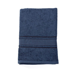Akiko Home 100% Cotton Essential Series Bath Towel 400 Gsm | Soft, Absorbent, Quick Dry & Durable, Large Size Towel (Navy)