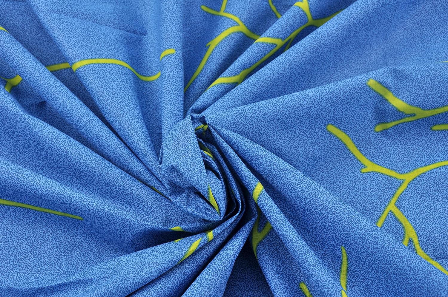 1 King Size Bedsheet With 2 Pillow Covers - 108 X 110 Inches, Blue | Skin Friendly Fabric With Vibrant Colors | Beautiful Bedsheets