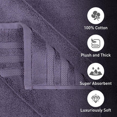 Mytrident Finesse 100% Cotton Bath Towels 1200 Gsm (Purple) -2 Piece