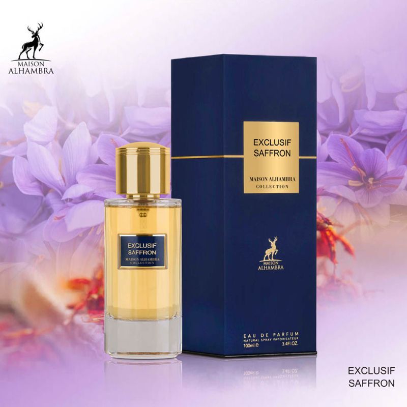 EXCLUSIF SAFFRON BY MAISON ALHAMBRA EAU DE PARFUM 100ML 3.4 FL.OZ. FOR MEN & WOMEN