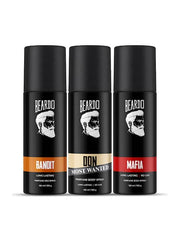 Beardo Bandit, Don Most Wanted & Mafia Long Lasting No Gas Perfume Body Spray 360ml 12.1 Fl.oz.| Gift For Men