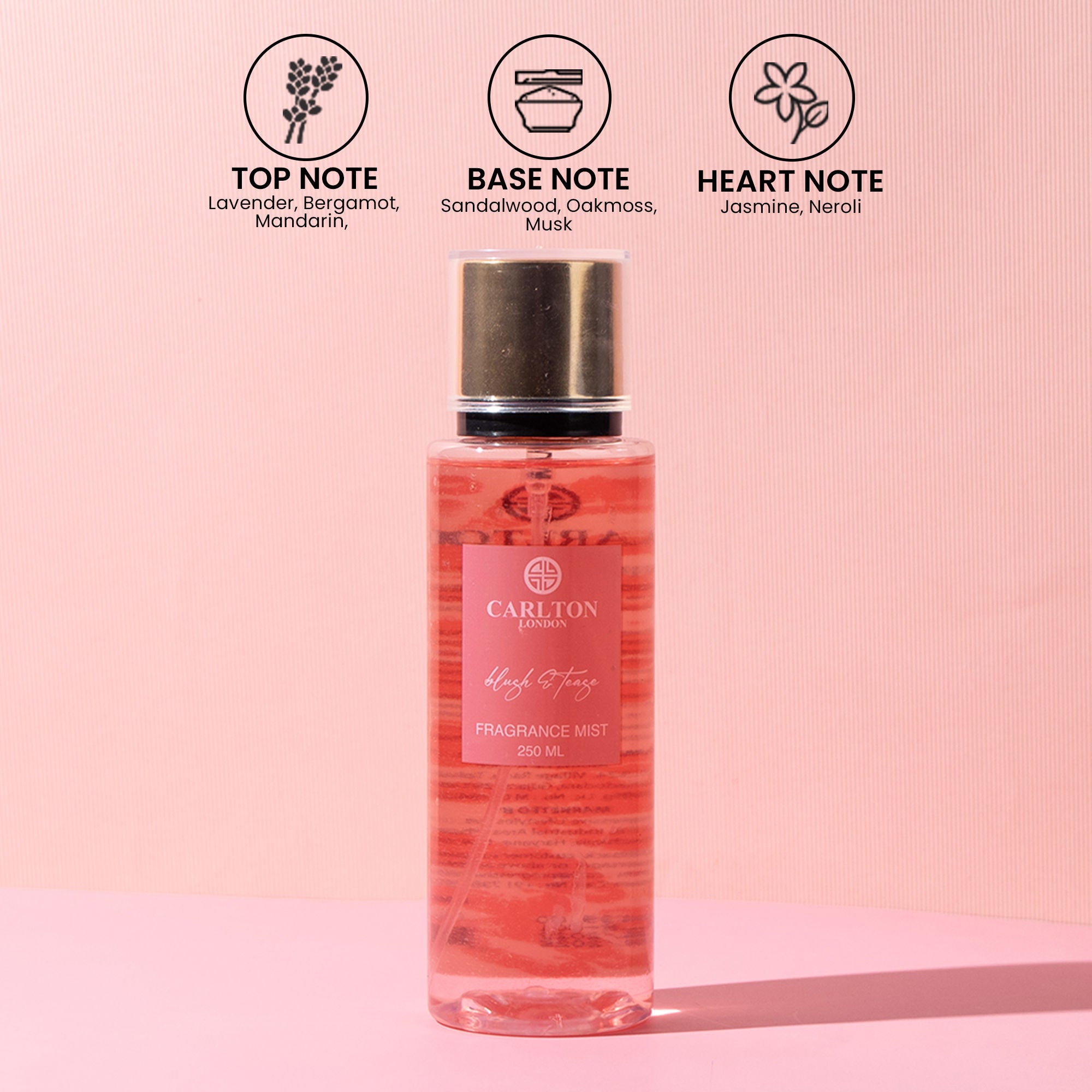 CARLTON LONDON PERFUME BLUSH & TEASE BODY MIST 250ML 8.4 FL.OZ.