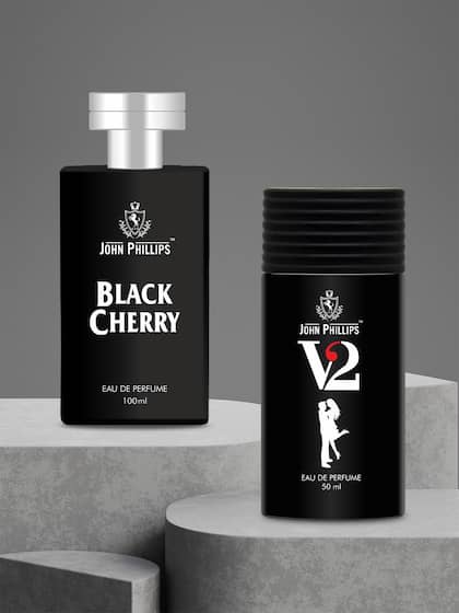 John Phillips Black Cherry 100ml 3.4 Fl.oz. & V2 Eau De Parfum 50ml 1.6 Fl.oz. Combo Of 2 For Unisex