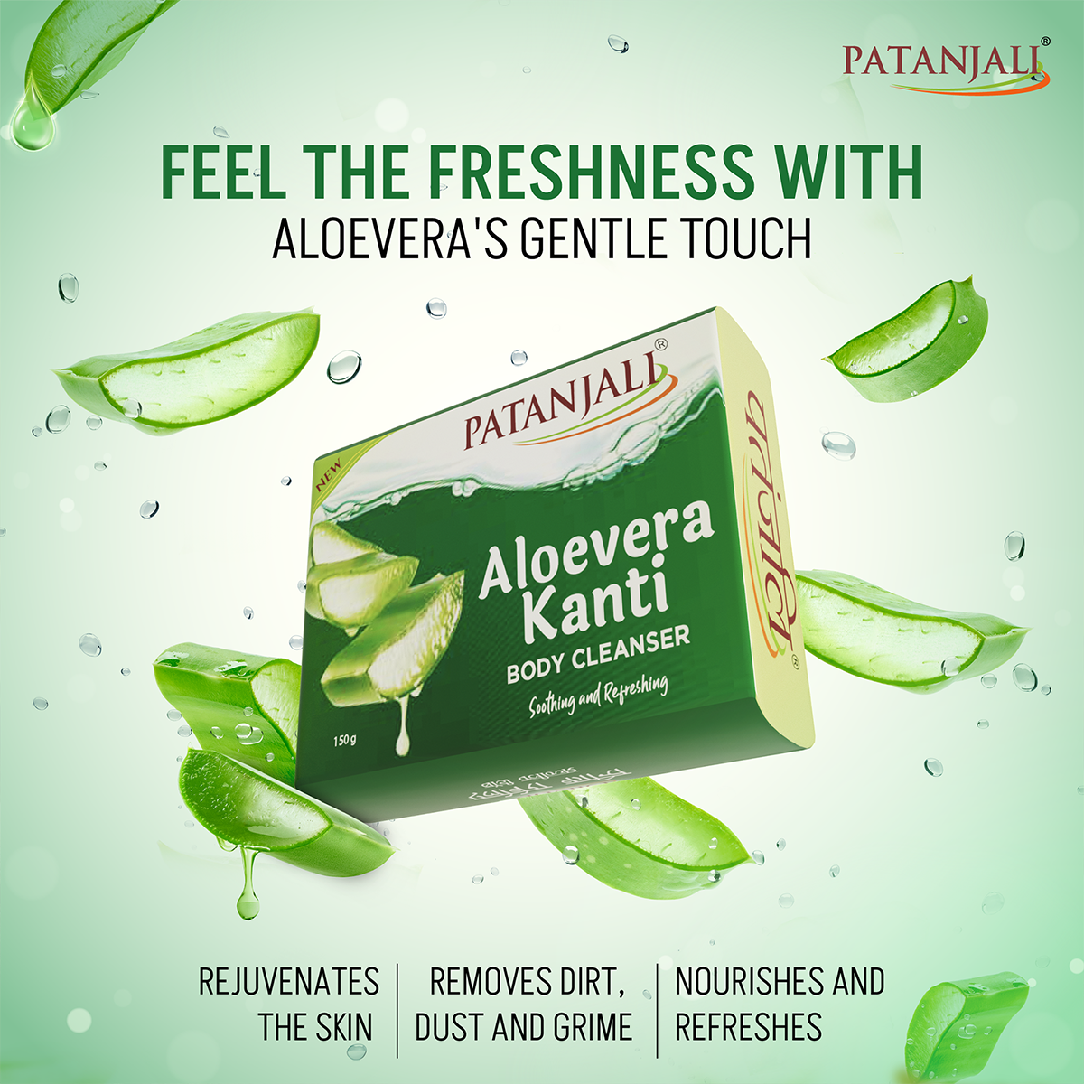Patanjali Aloevera Kanti Body Cleanser, With Nourishing & Glorifying The Skin, 600gm