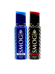 John Phillips Smog Classic Black 120ml 0.4 Fl.oz. & Smog Cool Blue 120ml 4 Fl.oz. No Gas Deodrant For Men | Long Lasting