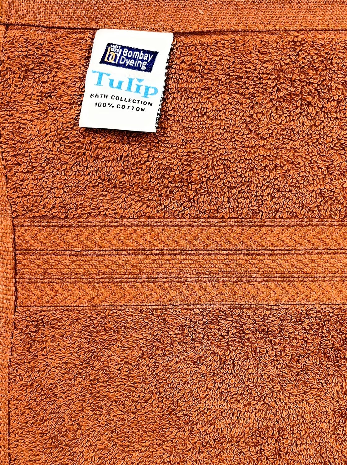 Bombay Dyeing Tulip Small Size Bath Towel 500 Gsm (Rust Brown)