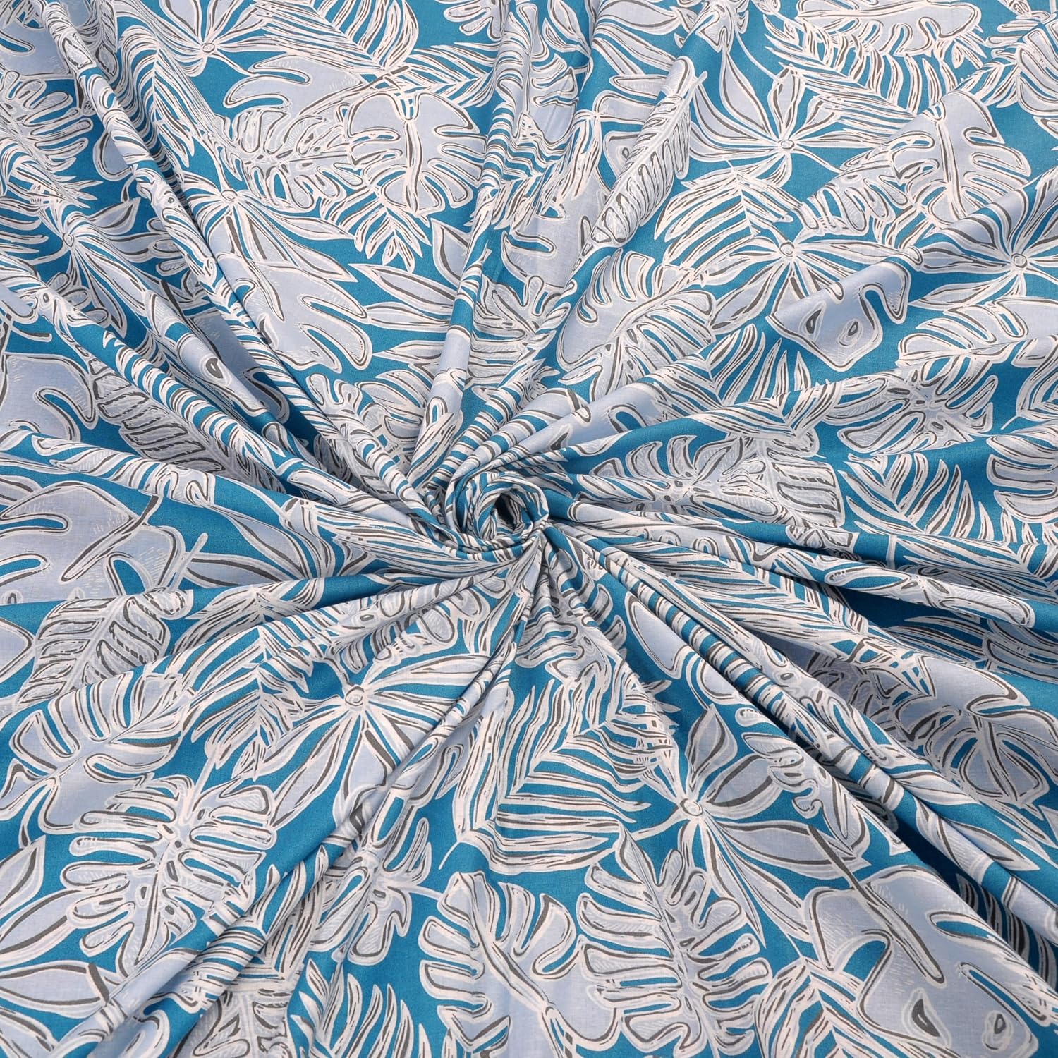 Blue & White Single Size Bedsheet With 1 Pillow Covers - 55 X 88 Inches | Cotton Bed Sheets Are Easy To Wash And Maintain At Home