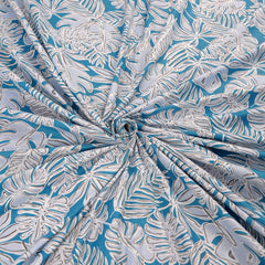 Blue & White Single Size Bedsheet With 1 Pillow Covers - 55 X 88 Inches | Cotton Bed Sheets Are Easy To Wash And Maintain At Home