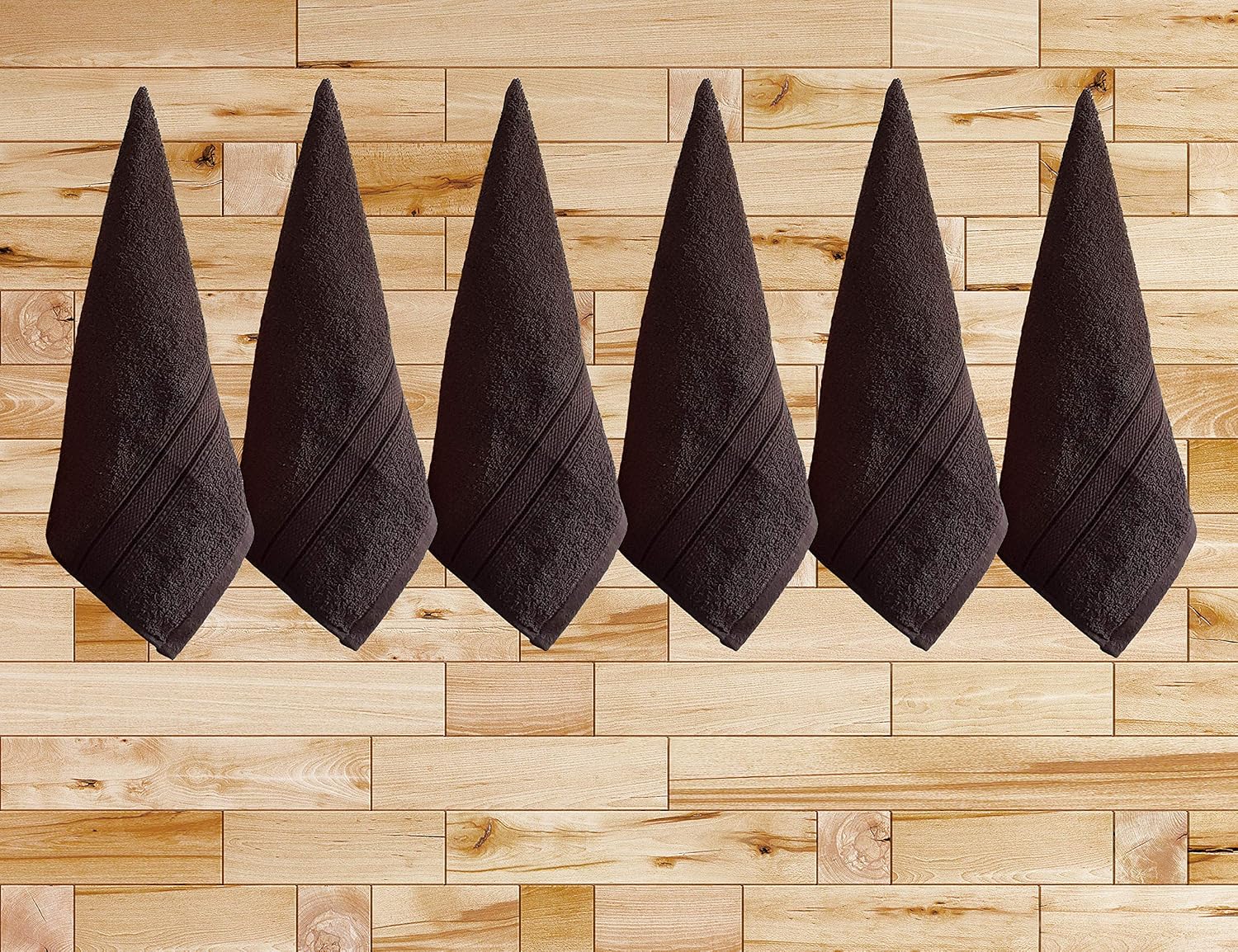 Ksc Shop Premium Luxury Cotton Face Towel 900 Gsm | Ultra Soft Highly Absorbent Face Towel (Dark Chocolate) - Pack Of 6