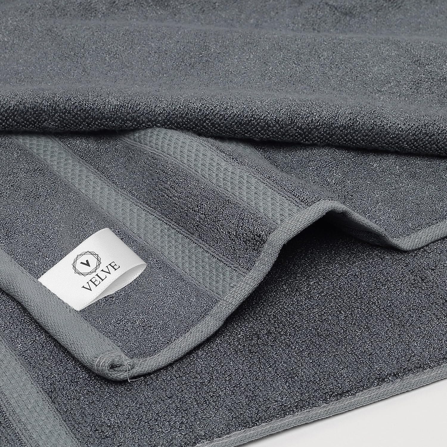 Velve Bamboo 100% Bamboo Bath Towel 600 Gsm | Ultra Soft, Super Absorbent, Antibacterial Bath Towel For Men & Women (Grey)
