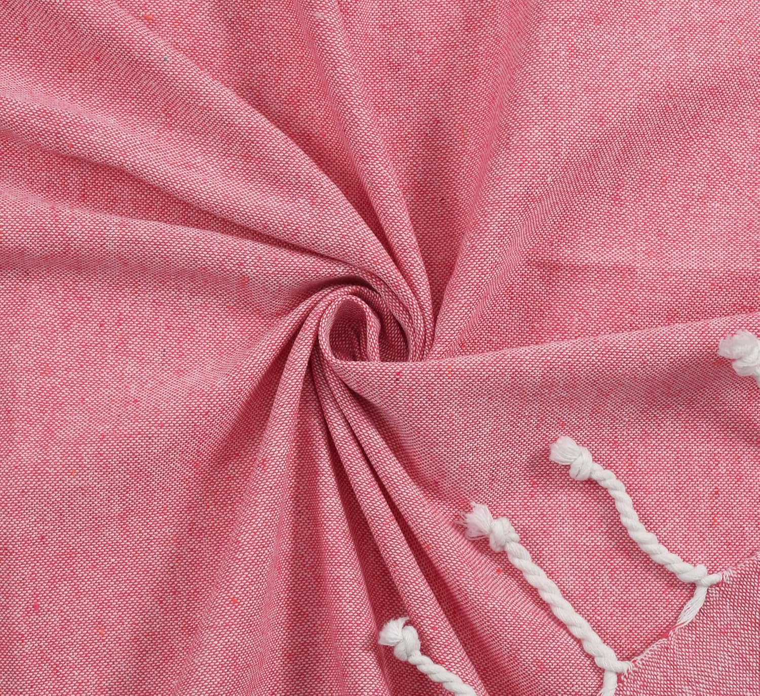 Dolce Casa 100% Cotton Turkish Fouta Towel 400 Gsm | Extra Large Full Size Cotton Bath Towel (Pink)