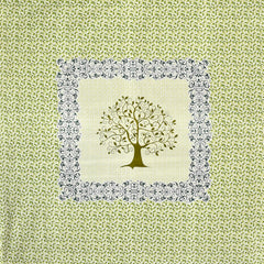 100% Cotton King Size Double Bedsheet With 2 Pillow Covers - 90 X 100 Inches, Green | Traditional Floral Rajasthani Jaipuri Bedsheet
