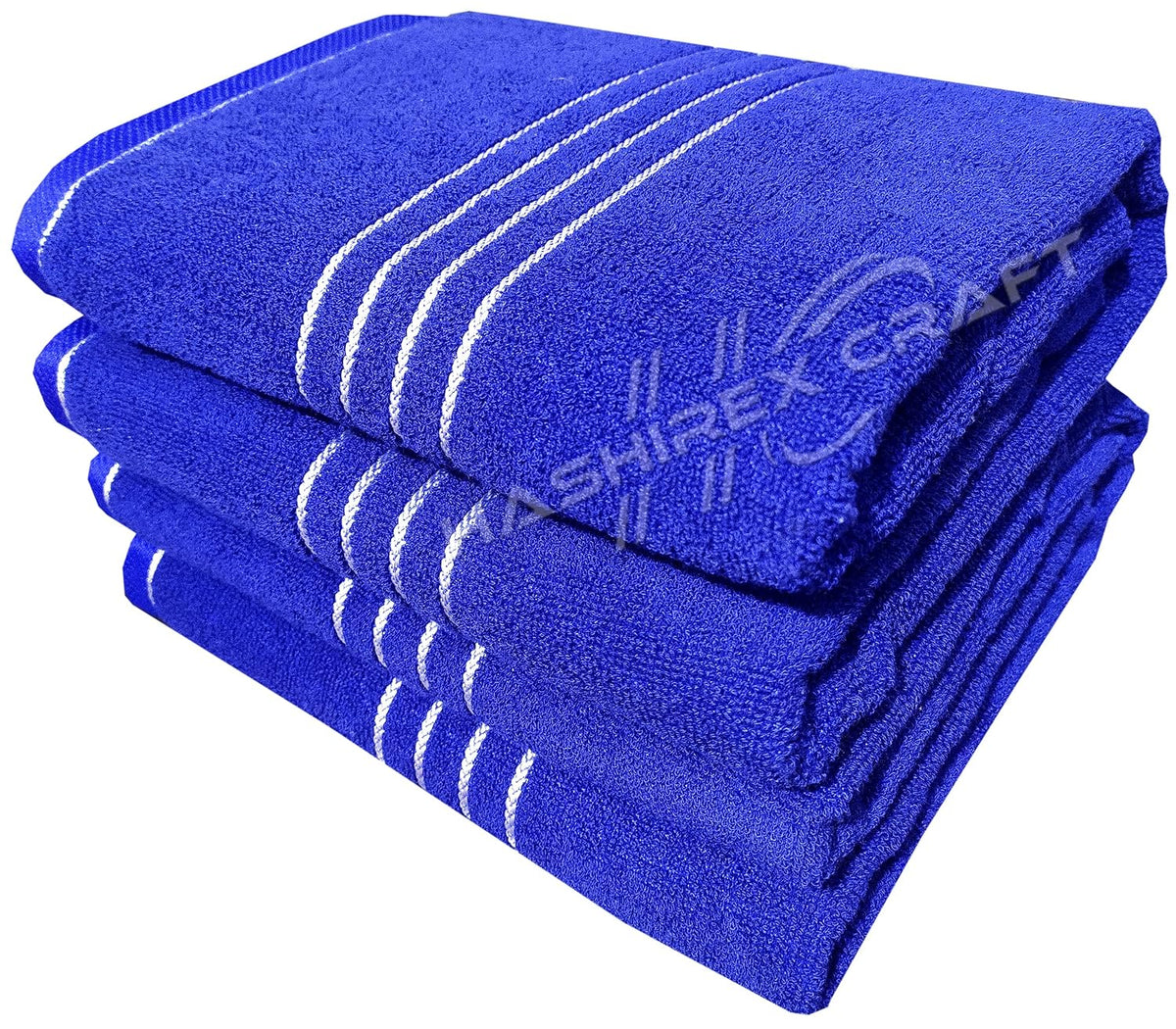 Hashirex Craft Men'S Pure Xxxl Cotton Bath Towel 1300 Gsm (Blue) - Pack Of 2