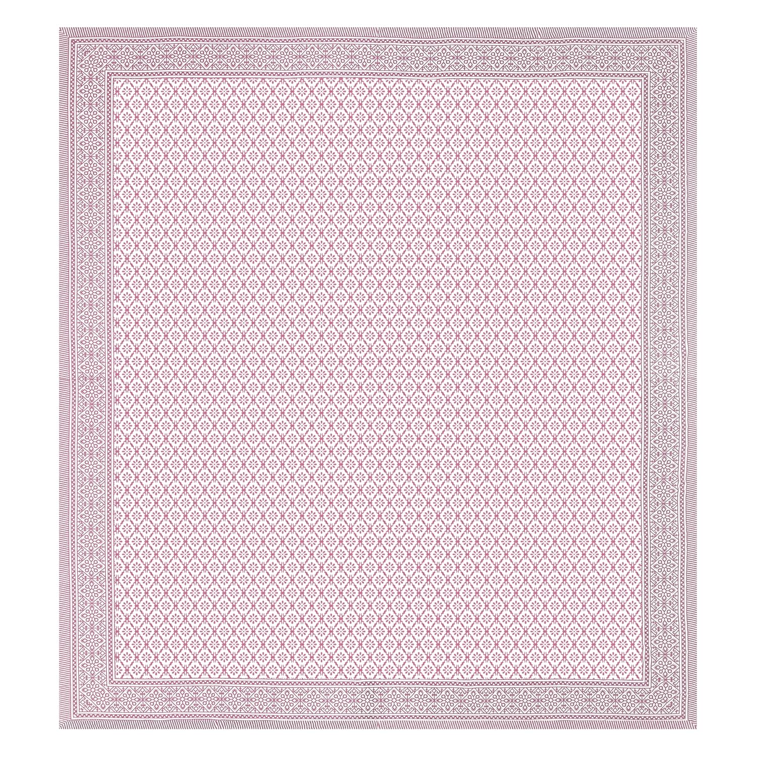 Pure Cotton King Size Bedsheet 2 Matching Pillow Covers | 100x108 Inches, Pink & White | Traditional Jaipuri Printed Bedsheet | Ideal Wedding Gift, Housewarming, Special Occasion Surprise