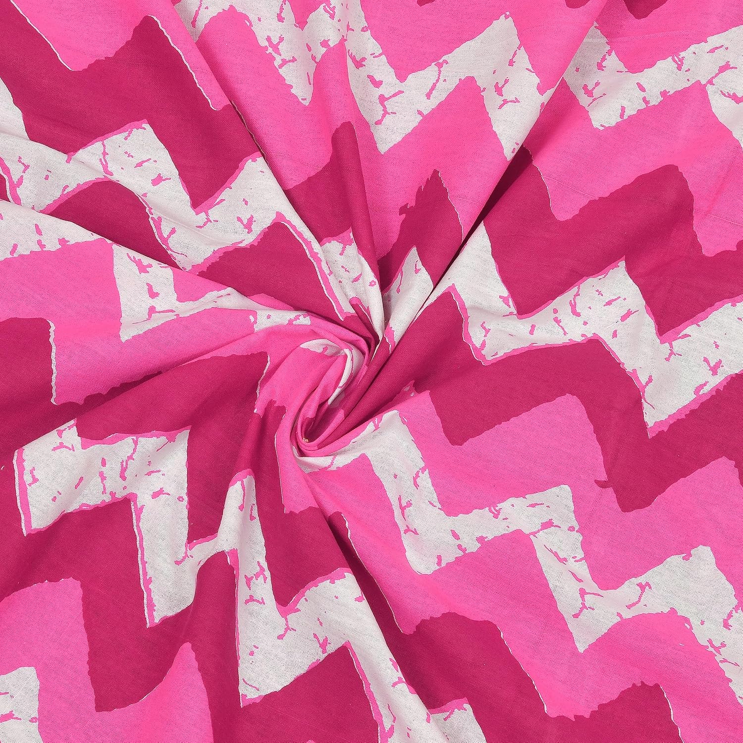 Rajasthani Jaipuri Bedsheets For Double Bed King Size With 2 Pillow Cover - 90 X 100 Inches, Pink | Skin Friendly Fabric With Vibrant Colors