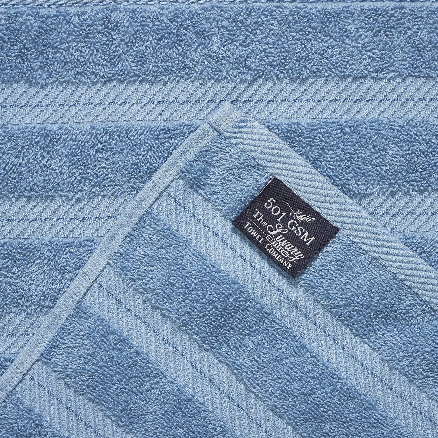 Senses By Riba Cotton Bath & Swim Towel 1000 Gsm | Ultra Soft, Super Absorbent Bath Sheet (Blue) - Pack Of 2