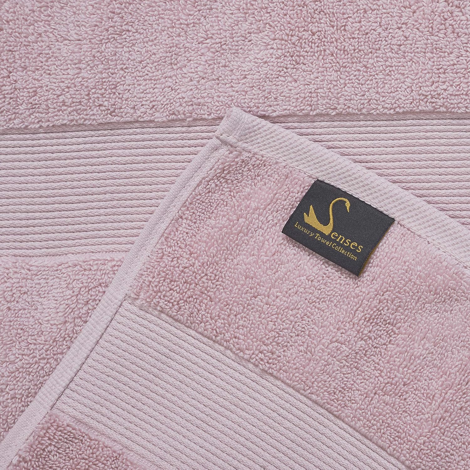 Senses By Riba Cotton Towel Bath, Hand & Wash 703 Gsm | All Cotton Zero Twist Premium Hotel & Spa Quality Highly Absorbent | Pack Of 6 (Mauve)