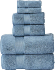 Senses By Riba Cotton Towel Bath, Hand & Wash 703 Gsm | All Cotton Zero Twist Premium Hotel & Spa Quality Highly Absorbent | Pack Of 6 (Teal)