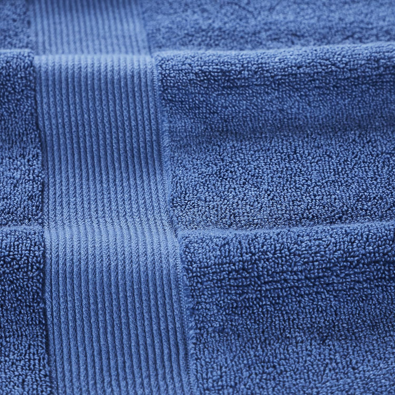 Senses By Riba Cotton Towel Bath, Hand & Wash 703 Gsm | All Cotton Zero Twist Premium Hotel & Spa Quality Highly Absorbent | Pack Of 6 (Navy)