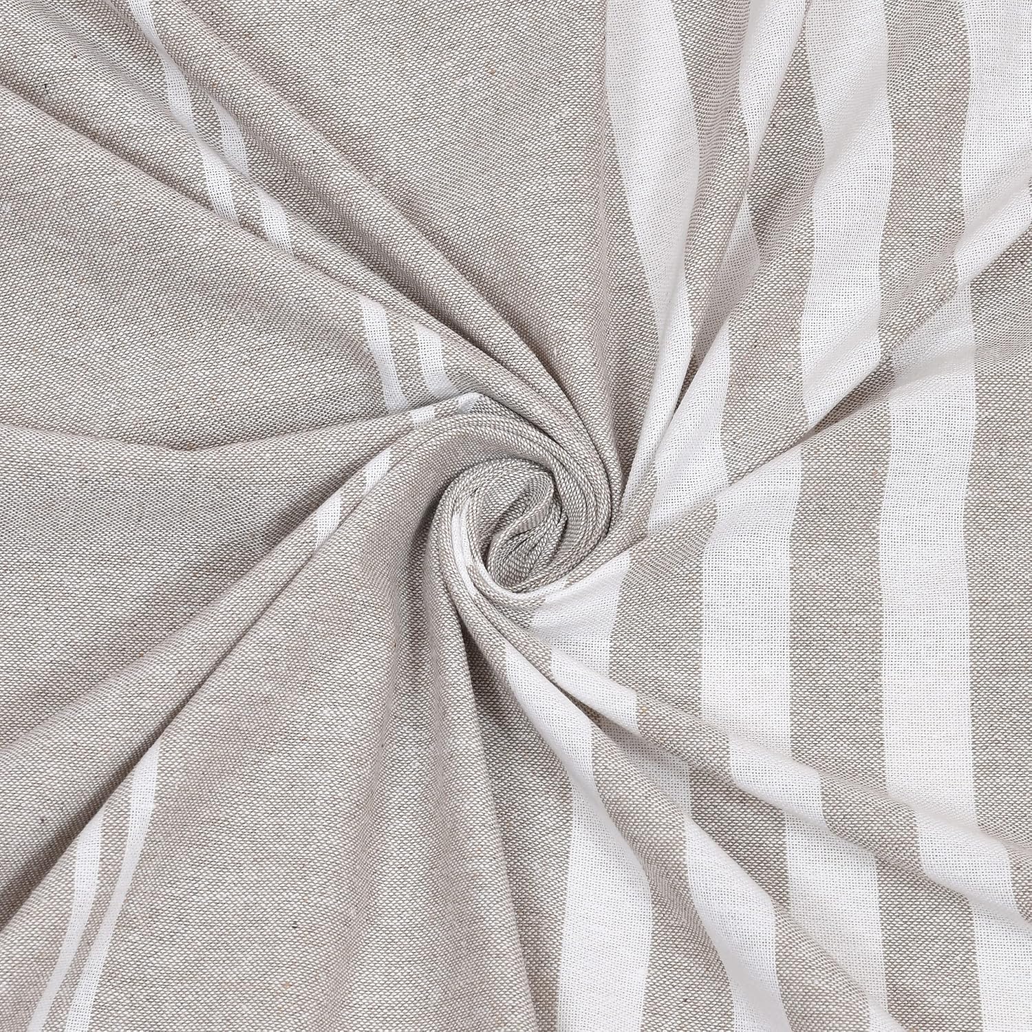 100% Cotton Double Bedsheet With Two Pillow Cover - Queen Size 90 X 100 Inches, Cream & White | Handloom Cotton Bedsheets For Double Bed | All Season Comfort