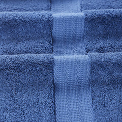 Senses By Riba 2 Bath + 2 Hand & 2 Wash Cloth Towel 1800 Gsm | All Cotton Premium Hotel & Spa Quality, Highly Absorbent Towel (Navy Blue) - 6 Piece
